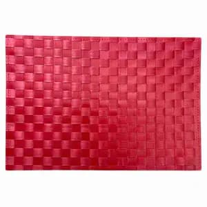 Red Grid Table Set