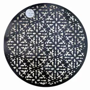 Black Round Roman Table Set