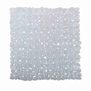 Pebbles Transparent Showermat White - Spirella