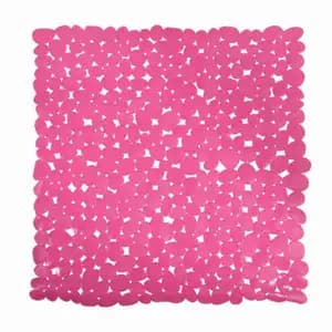 Pebbles Transparent Showermat Pink - Spirella