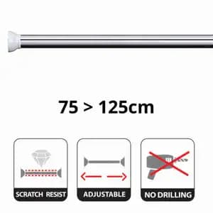 Inox Shower Bar 75-125cm - Lifestyle
