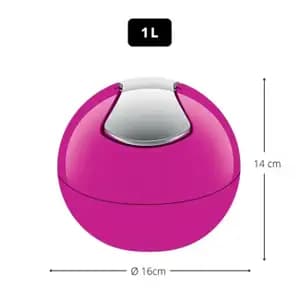 Bowl Waste Bin Dark Pink - Spirella