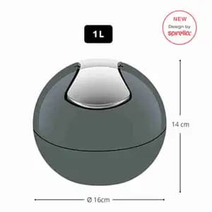 Bowl Waste Bin Gray - Spirella