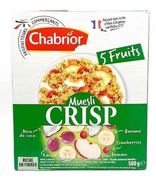 Crisp Muesli with 5 Fruits - Chabrior