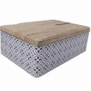 Batic Broc Metal Box (Wood Cover)