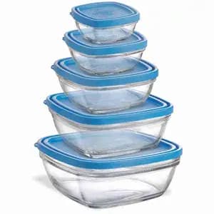 Blue Lid Freshbox Clear Square Set - Duralex