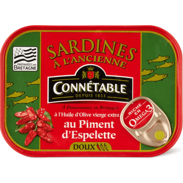 Sardines in Extra Virgin Olive Oil and Espelette Pepper