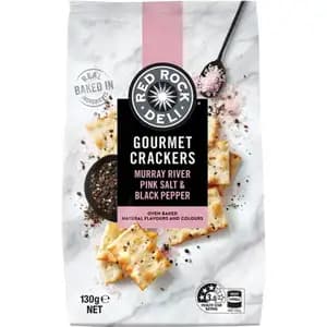 Gourmet Crackers Murry River Pink Salt & Black Pepper - Red Rock Deli