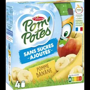 Apple Banana No Sugar Added - Pom'Potes