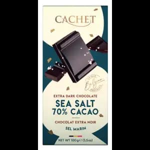 Extra Dark Chocolate Sea Salt 70% Cacao - Cachet