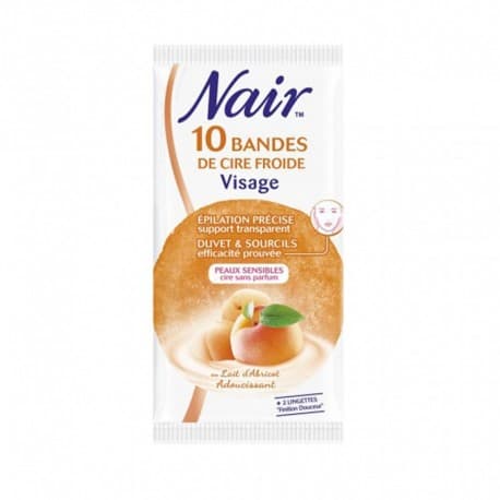 Face Wax Strips with Softening Apricot Milk