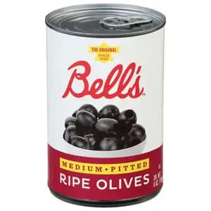 Black Ripe Olives Medium Pitted - Bell's