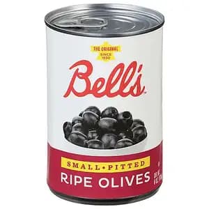 Black Ripe Olives Small Pitted - Bell's