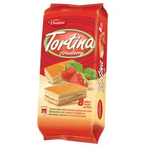 Tortina Filled with Strawberry Flavored - Vincinni