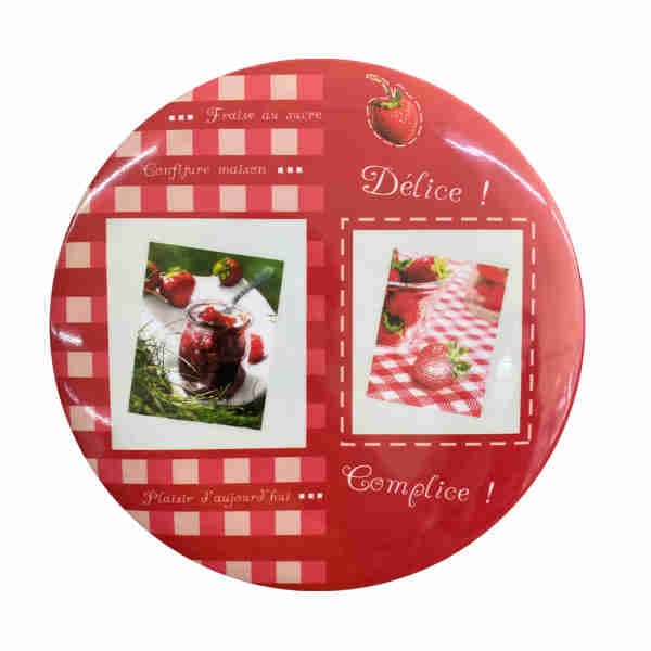 Red Strawberry Round Melamine Trivet (Food Cover)