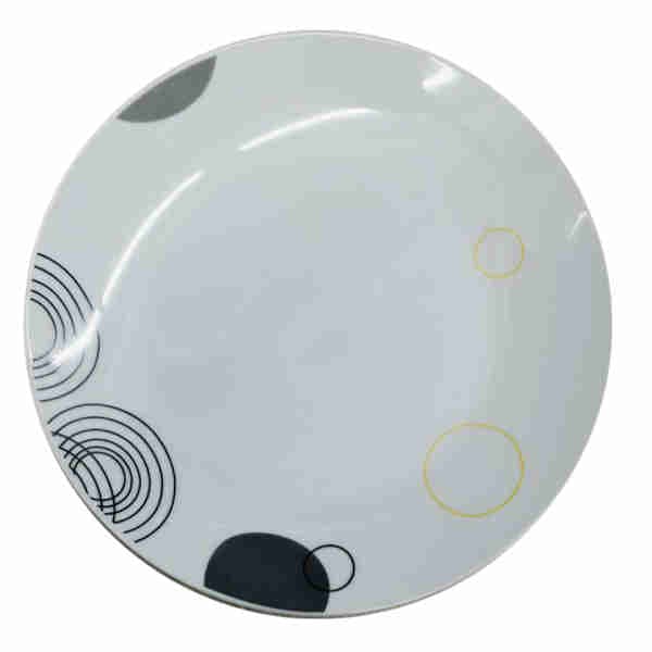 20cm White Plate with Bubbles