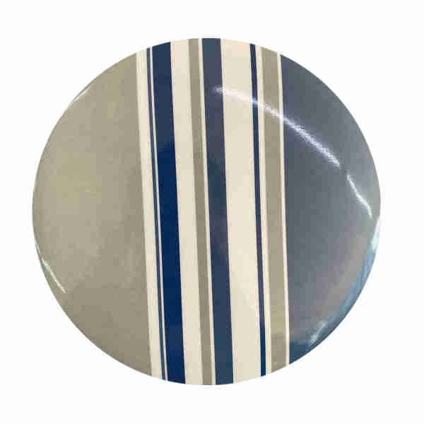 Grey Line Round Melamine Trivet (Food Cover)