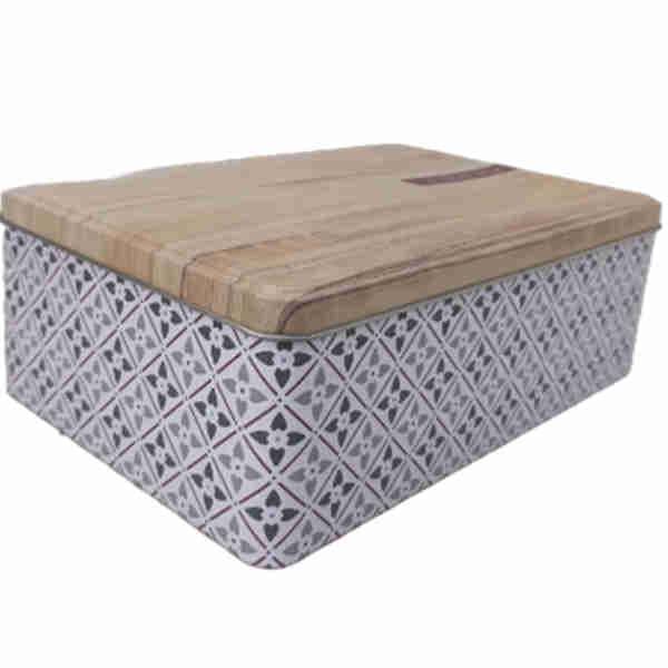 Batic Broc Metal Box (Wood Cover)