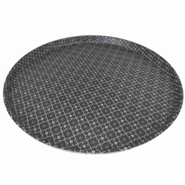 Round Gray Flower Tray
