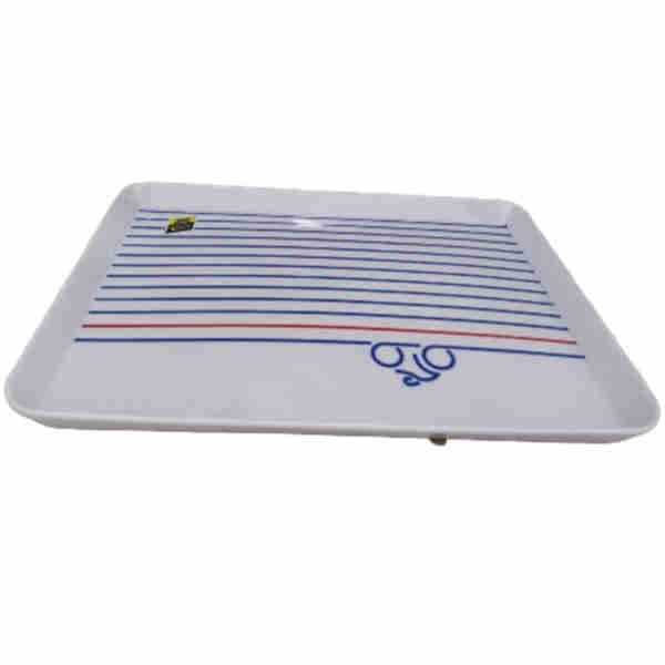 Rectangular Melamine Blue Line Tray