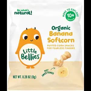 Organic Banana Softcorn Puffs No Added Sugar - Little Bellies - Organic