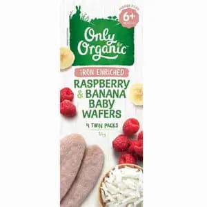 Raspberry & Banana Baby Wafers - Only Organic