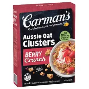 Aussie Oat Clusters Berry Crunch - Carman's - Carman's