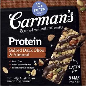 Protein Salted Dark Chocolate & Almond Bars - Carman's