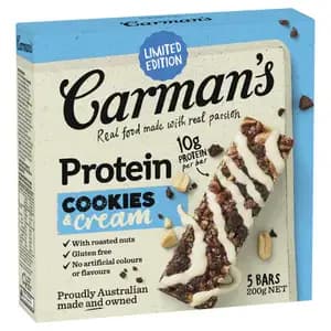 Protein Cookies & Cream Bars - Carman's