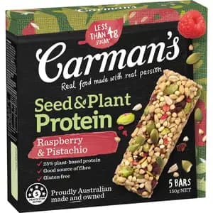 Seed & Plant Protein Raspberry & Pistachio Bars - Carman's