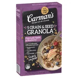 5 Grain & Seed Granola Pink Lady Apple & Blueberry - Carman's - Carman's