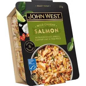 Wild Caught Salmon with Coconut Chili Kaffir Lime & Thai Rice - John West