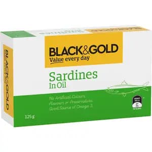 Sardines in Oil - Black & Gold
