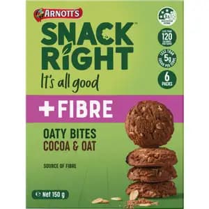 Snack Right Cocoa & Oat Oaty Bite Biscuits - Arnott's