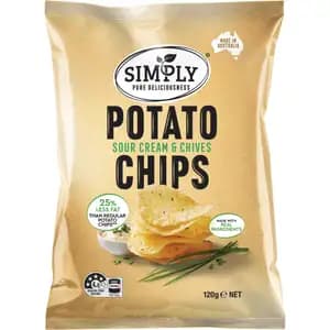 Potato Sour Cream & Chives Chips - Simply