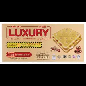 Luxury Biscuits Sandwich Peanut Butter - Hwa Tai