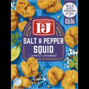 Salt & Pepper Squid Lightly Crumbed - I&J