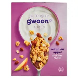 Raisin & Apple Crispy Muesli - g'woon