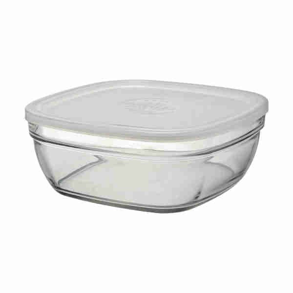 White Lid Freshbox Clear Square