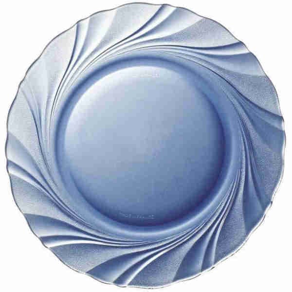 Beau Rivage Marine Round Dessert Plate Glass Blue