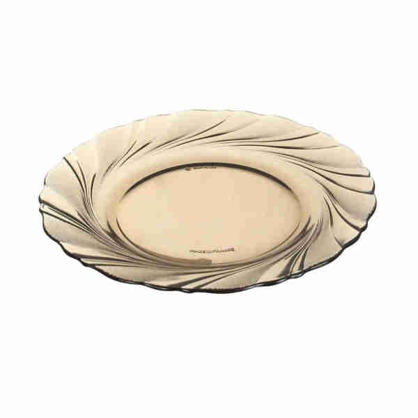 Beau Rivage Créole Round Dessert Plate Glass Brown