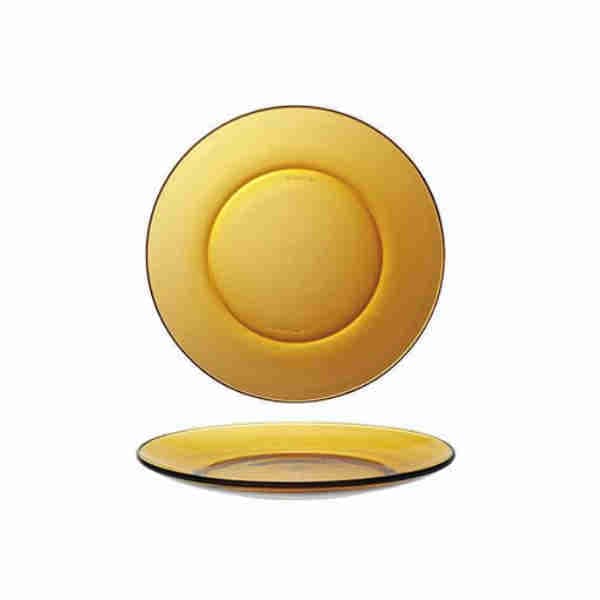 Lys Vermeil Dessert Plate Glass Brown