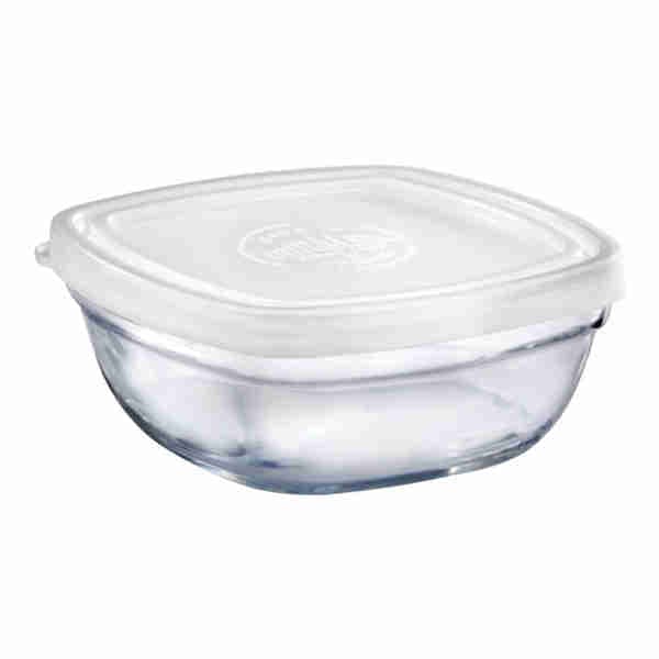 White Lid Freshbox Clear Square
