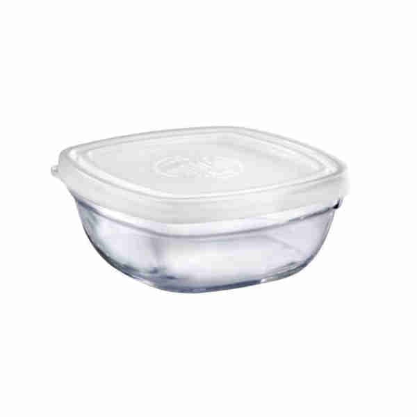 White Lid Freshbox Clear Square