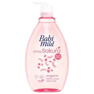 Organic Head & Body Baby Bath White Sakura - Babi Mild