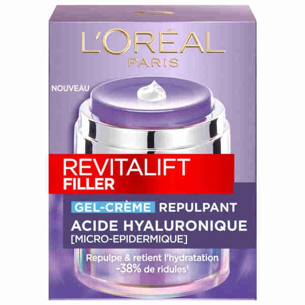 Hyaluronic Acid Plumping Gel Cream Facial Treatment Revitalift Filler Dermo Expertise