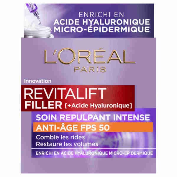 Intense Anti-Aging Plumping Facial Treatment SPF 50 Revitalift Filler Dermo Expertise