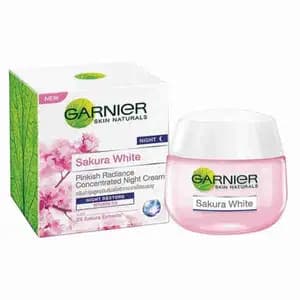 Sakura White Pinkish Radiance Concentrated Night Cream - Garnier