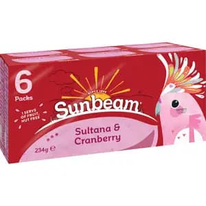 Sultana & Cranberry Mini Packs - Sunbeam