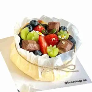 5inch Burnt Basque Cheesecake (Fruit Topping) - Bakeology